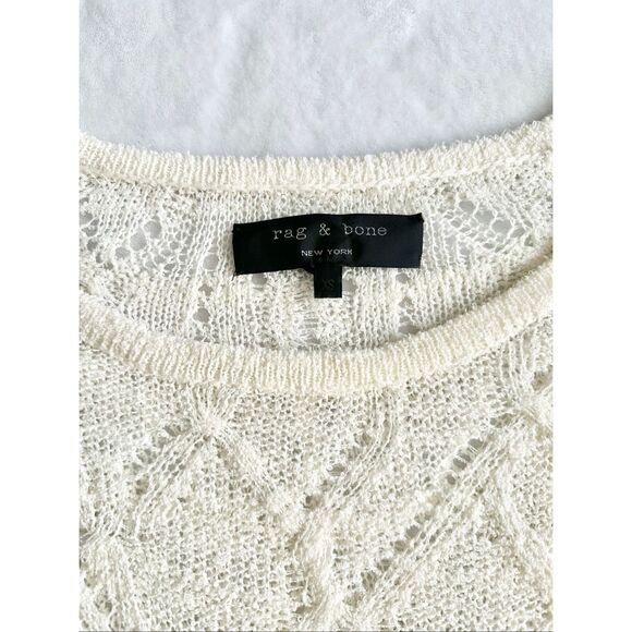Rag n’ bone New York Kaitlyn knit cream sweater size xs - Picture 3 of 8